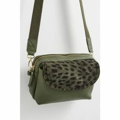 Oliver Bonas Green Mila Fold Over Animal Print Cross-Body Bag -Default Template 2 unnamed file 1903