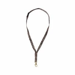 Oliver Bonas Fluid Brown Leopard Print Lanyard