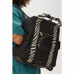 Oliver Bonas Black Olivia Zebra Print Black Backpack -Default Template 2 unnamed file 1933