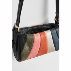 Oliver Bonas Blue Trapeze Curved Striped Cross-Body Bag -Default Template 2 unnamed file 1939