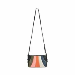 Oliver Bonas Blue Trapeze Curved Striped Cross-Body Bag -Default Template 2 unnamed file 1942