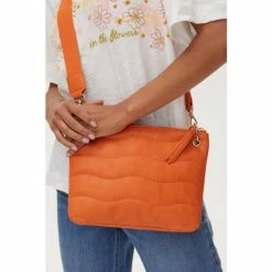 Oliver Bonas Orange Wave Stitch Cross-body Bag -Default Template 2 unnamed file 1948