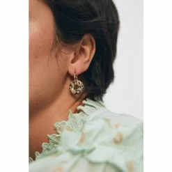 Oliver Bonas Natural Alaia Interlinked Hoop And Speckled Stone Hoop Earrings -Default Template 2 unnamed file 198