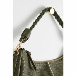 Oliver Bonas Khaki Green Mina Plait Strap Tote Bag -Default Template 2 unnamed file 1987