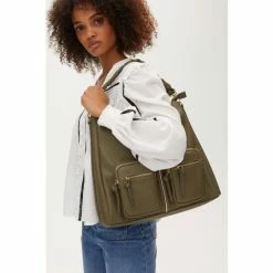 Oliver Bonas Khaki Green Mina Plait Strap Tote Bag -Default Template 2 unnamed file 1990