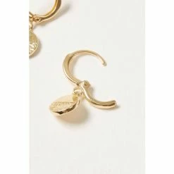 Oliver Bonas Gold Plated Bonita Textured Semi Circle Drop Earrings -Default Template 2 unnamed file 20
