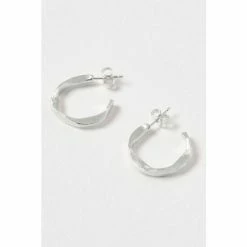 Oliver Bonas Silver Tone Arley Hoop Earrings