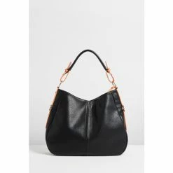 Oliver Bonas Black Debbie Slouch Black And Orange Tote Bag