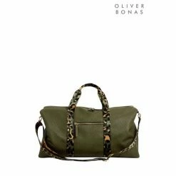 Oliver Bonas Hattie Natural Leopard Strap Green Rectangular Weekend Bag -Default Template 2 unnamed file 2029