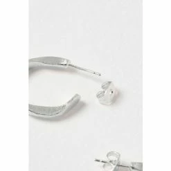 Oliver Bonas Silver Tone Arley Hoop Earrings -Default Template 2 unnamed file 203