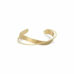 Oliver Bonas Metal Plating Gold Tone Agatha Twist Bangle
