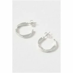 Oliver Bonas Silver Tone Arley Hoop Earrings -Default Template 2 unnamed file 206