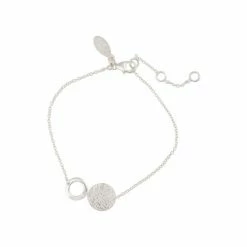Oliver Bonas Silver Tone Double Disc Bracelet