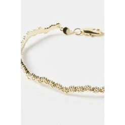 Oliver Bonas Gold Cordelia Multi Flower Casting Curved Lines Gold Plated Bangle -Default Template 2 unnamed file 2092