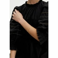 Oliver Bonas Gold Cordelia Multi Flower Casting Curved Lines Gold Plated Bangle -Default Template 2 unnamed file 2095