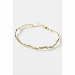 Oliver Bonas Gold Cordelia Multi Flower Casting Curved Lines Gold Plated Bangle -Default Template 2 unnamed file 2096