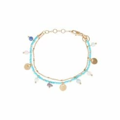 Oliver Bonas Natural Layered Chain Bracelet