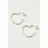 Oliver Bonas Heart Twist Outline Silver Hoop Earrings -Default Template 2 unnamed file 213