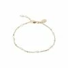 Oliver Bonas Mila White Pearl Detail Gold Plated Brass Chain Bracelet -Default Template 2 unnamed file 2130