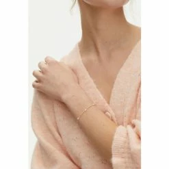 Oliver Bonas Mila White Pearl Detail Gold Plated Brass Chain Bracelet -Default Template 2 unnamed file 2134