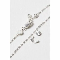 Oliver Bonas Luna Engraved Moon & Disc Sterling Silver Chain Bracelet -Default Template 2 unnamed file 2147