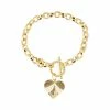 Oliver Bonas Womens Gold Plated Brass Adelaide Chunky Chain & Heart Charm Bracelet -Default Template 2 unnamed file 2149