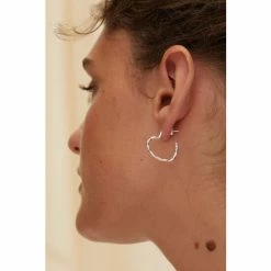 Oliver Bonas Heart Twist Outline Silver Hoop Earrings -Default Template 2 unnamed file 215