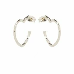 Oliver Bonas Heart Twist Outline Silver Hoop Earrings -Default Template 2 unnamed file 216