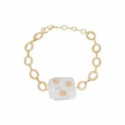 Oliver Bonas Gold Ula Square Pearl Chain Bracelet -Default Template 2 unnamed file 2161