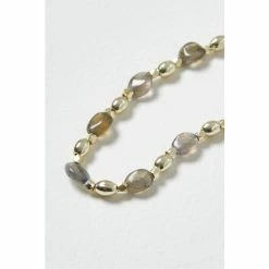 Oliver Bonas Grey Talia Oval Stone Beaded Chain Bracelet -Default Template 2 unnamed file 2171