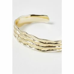 Oliver Bonas Muriel Curve Chunky Gold Plated Bangle -Default Template 2 unnamed file 2177
