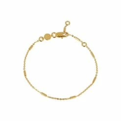 Oliver Bonas Kai Bead Gold Plated Chain Bracelet