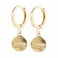 Oliver Bonas Gold Plated Bonita Textured Semi Circle Drop Earrings -Default Template 2 unnamed file 22