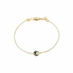 Oliver Bonas Grey Lottie Curved Abalone Shell Inlay Disc Gold Plated Chain Bracelet -Default Template 2 unnamed file 2201