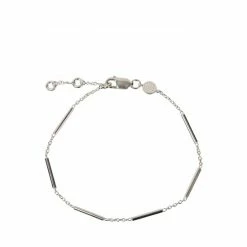 Oliver Bonas Miho Bar Detail Delicate Silver Chain Bracelet