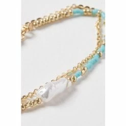 Oliver Bonas Natural Louisa Seed Beads And Pearls Layered Chain Bracelet -Default Template 2 unnamed file 2252