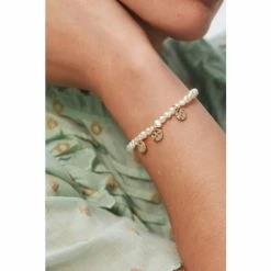 Oliver Bonas Natural Edna Pearl ANd Disc Charm Chain Bracelet 6 Oliver Bonas Natural Edna Pearl ANd Disc Charm Chain Bracelet -Default Template 2 unnamed file 2278