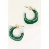 Oliver Bonas Zhen Wavy Shapes Green Enamel Hoop Earrings -Default Template 2 unnamed file 23