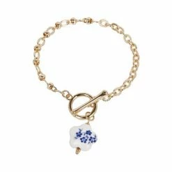 Oliver Bonas Audrey Natural Floral Pendant Chain Bracelet -Default Template 2 unnamed file 2307