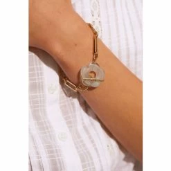 Oliver Bonas Gold Gali Blue Flower T Bar Chain Bracelet -Default Template 2 unnamed file 2319