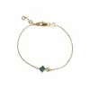 Oliver Bonas Corliss Square Stone & Engraved Disc Malachite, Gold Plated Brass Bracelet -Default Template 2 unnamed file 2321
