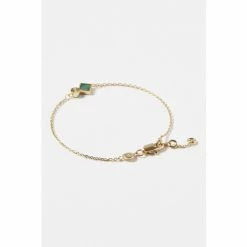 Oliver Bonas Corliss Square Stone & Engraved Disc Malachite, Gold Plated Brass Bracelet -Default Template 2 unnamed file 2323