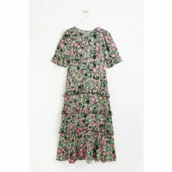 Oliver Bonas Green Daisy Print Tiered Midi Dress -Default Template 2 unnamed file 2329