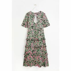 Oliver Bonas Green Daisy Print Tiered Midi Dress -Default Template 2 unnamed file 2330