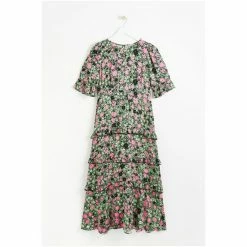 Oliver Bonas Green Daisy Print Tiered Midi Dress -Default Template 2 unnamed file 2335