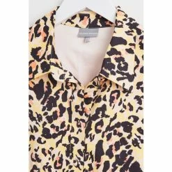 Oliver Bonas Brown Neutral Animal Print Yellow Mini Shirt Dress -Default Template 2 unnamed file 2348