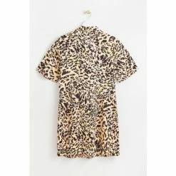 Oliver Bonas Brown Neutral Animal Print Yellow Mini Shirt Dress -Default Template 2 unnamed file 2351