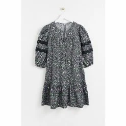 Oliver Bonas Black Ditsy Floral Print Black Mini Dress -Default Template 2 unnamed file 2357