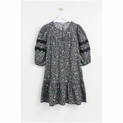 Oliver Bonas Black Ditsy Floral Print Black Mini Dress -Default Template 2 unnamed file 2362