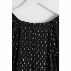 Oliver Bonas Black Metallic Polka Dot Puff Sleeve Black Midi Dress -Default Template 2 unnamed file 2376
